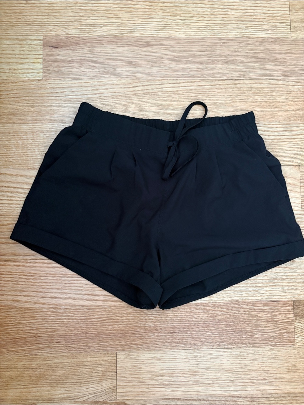 Everyday Black Athletic Drawstring Shorts